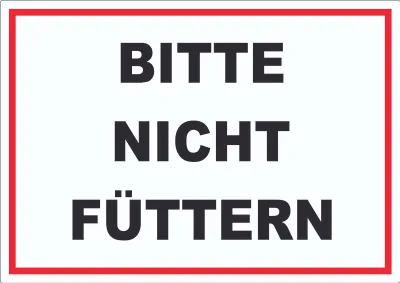 Produktbild von Bitte nicht füttern, Füttern verboten Aufkleber A9 (37x52mm)