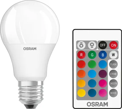 Zdjęcie produktu dla Żarówka LED E27 9.4W 806LM A60 OSRAM RGB