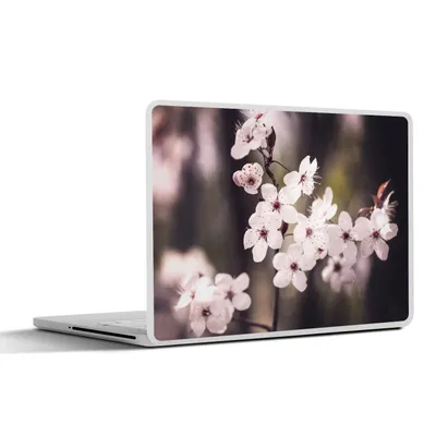 Produktbild von MuchoWow® Laptop Aufkleber Sticker Cover Blumen - Weiß - Natur - Pflanze - Blüte 25x18 cm - Laptop-Deko