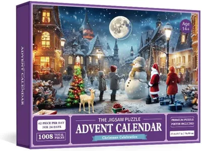 Produktbild von Adventskalender 2025 šC 1008-teiliges Puzzle šC 24-t?giger Weihnachts-Countdown-Kalender fš¹r Kinder und Erwachsene