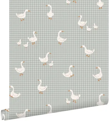 Produktbild von ESTAhome Tapete Gänsen Blau 50 x 900 cm