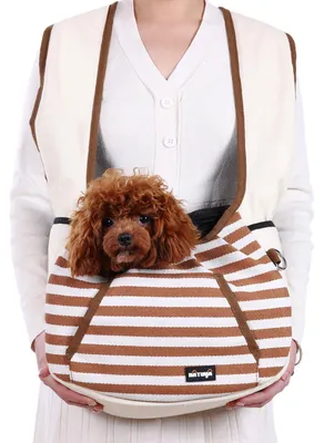 Hunde-Transporttasche, verstellbar, 40,6 x 17,8 cm, khaki