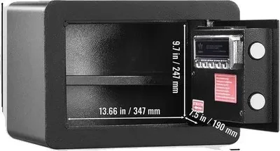Immagine prodotto di Cassaforte elettronica, accesso digitale, chiave di esclusione, capacità 0,5 cubi