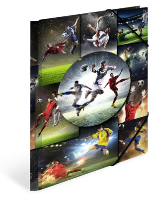 Immagine prodotto di HERMA, raccoglitori A4 a tema calcio, set da 3 pezzi, raccoglitori angolari in cartone per bambini