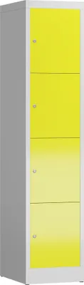 Produktbild von Schließfachschrank Fächerschrank 4 Fächer 1800 x 400 x 500 mm lichtgrau/zinkgelb X-523416