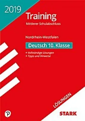 Produktbild von Lösungen zu Training Mittlerer Schulabschluss Nordrhein-Westfalen 2019 - Deutsch