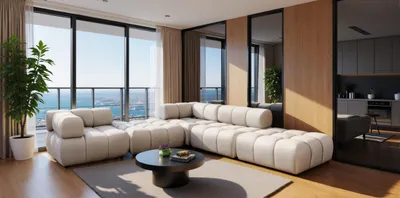 Produktbild von Kaiser Möbel Ecksofa Corner modular, Veloursstoff Bluvel, Creme, Rechts, Bolla
