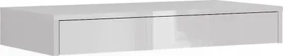 Obrázek produktu pro Stěnová police Vicco Sherry Bílá vysoký lesk 81.4 x 12 cm se zásuvkou, Model 56572
