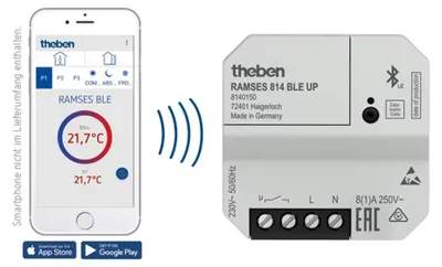 Unterputz-Klokthermostat RAMSES 814 BLE UP, App, 230 V, grau