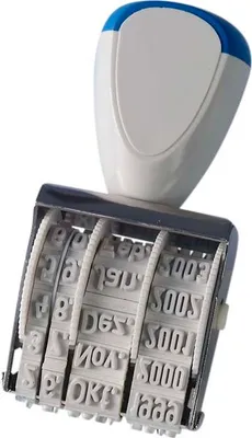 Produktbild von trodat Datumstempel 74350 Abdruckgröße: 4 x 26 mm grau/blau