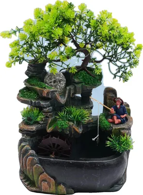 Produktbild von Tischbrunnen, dekoratives Wasserspiel, langlebiges Harzdesign, MULTI