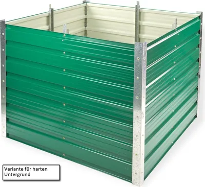 Hochbeet Blumenbeet Beet Pflanzbeet Gartenbeet Dema Metall Rosendaal Grün 99x99x80 Pflanzenbeet Garten 4031765470445 47044