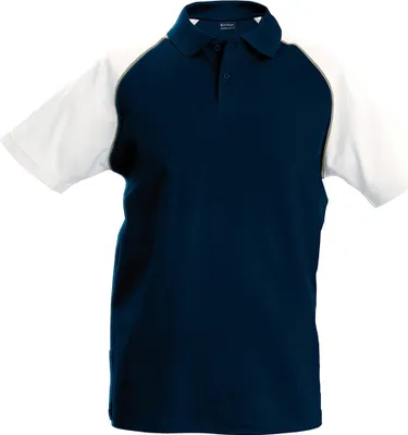 Produktbild von Kariban Herren Polo-Shirt in Kontrastfarben RW702 (S) (Marineblau/Hellgrau/Weiß)