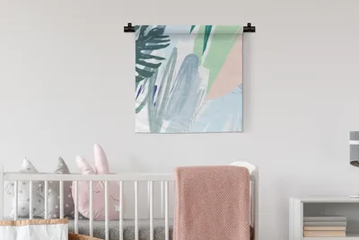 Produktbild von MuchoWow® Wandteppich Wandbehang Sommer - Fleck - Farbe - Abstrakt 60x60 cm Tapisserie Dekoration Wandtuch - Dekorationen - Wand Decke