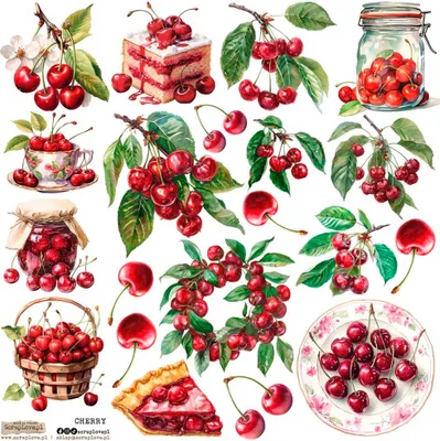Produktbild von AUFKLEBER ScrapLove Dekor Stickers - Cherry 1