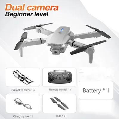 Produktbild von E88 Dual Kamera Drohne, WiFi FPV, faltbar, Höhenhaltung, Headless Mode, 360° Flip, RC Quadcopter für Anfänger, Geschenk für Outdoor Spaß