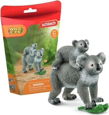 Zdjęcie produktu dla Figurka mamy koali z dzieckiem, Schleich 42566 WILD LIFE, 13,6 x 5,8 x 19,2 cm, dla dzieci od 3 lat