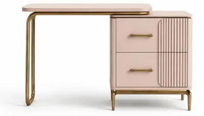 Obrázek produktu pro Elegantní toaletní stolek se zlatými detaily a moderním designem