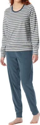 Produktbild von Schiesser Damen Schlafanzug lang jeansblau 48