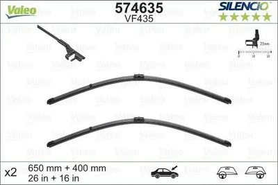 Zdjęcie produktu dla Pióro Wycieraczki 650/425Mm Silencio Xtrm Peugeot 207