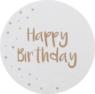 Produktbild von Sovie HORECA Bierdeckel Happy Birthday/Herzlichen Glückwunsch, Ø 10,7 cm, 100 Stück