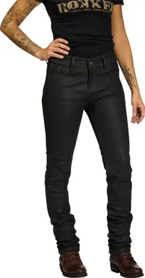 Produktbild von Rokker Rokkertech Damen Motorrad Jeans, schwarz, 28