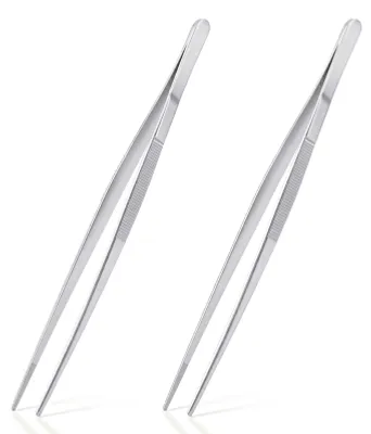 2 Küchenzangen aus Edelstahl, 30 cm, Grillzange