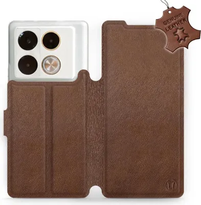 Produktbild von Echtleder Handyhülle für Infinix Note 40 Pro, Mobiwear Leather, Braun