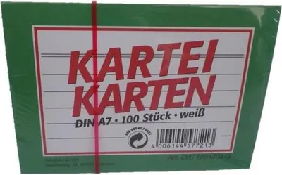 Produktbild von Landré Karteikarte A7 liniert weiß 100St