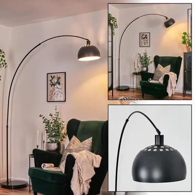 Produktbild von Gavirate Stehlampe aus Metall mit Marmorfuß in Schwarz/Weiß