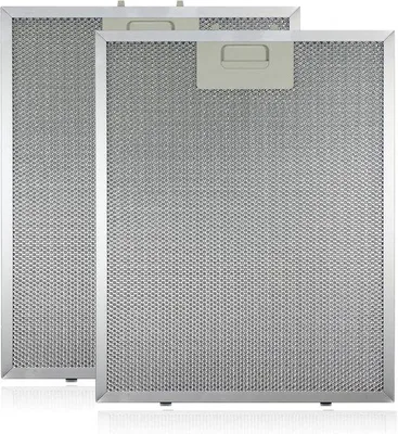 Obrázek produktu pro 2 ks univerzálních kovových filtrů Vetfilter pro digestoře, rozměry 320 x 260 mm, 5vrstvé hliníkové filtry do digestoří, univerzálně použitelné pro mnoho typů digestoří.