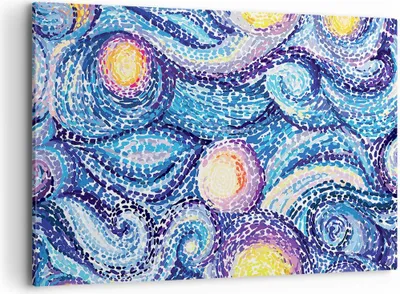 Produktbild von Bild auf Leinwand - Leinwandbild - Abstraktion modern - 120x80cm - Wand Bild - Wanddeko - Leinwanddruck - Bilder - Kunstdruck - Wanddekoration - Leinwand bilder - Wandkunst - AA120x80-3935