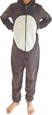 Produktbild von Mädchen Jumpsuit Overall Onesie Schlafanzug in niedlichen Tier Motiven - 291 467 97 606 ; Bär , 140