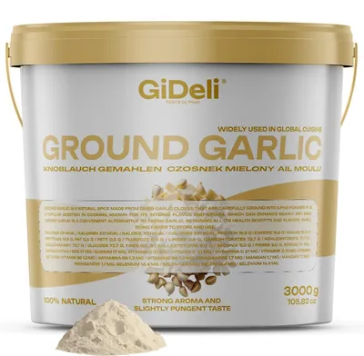 Produktbild von Knoblauchpulver Gemahlen 3kg Naturrein Fleisch Gemüse Fisch Intensiv GiDeli