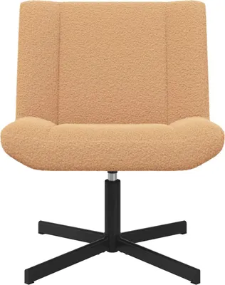 Zdjęcie produktu dla vidaXL Fotel obrotowy Beżowy 63 x 75 x 76 cm Skóra owcza