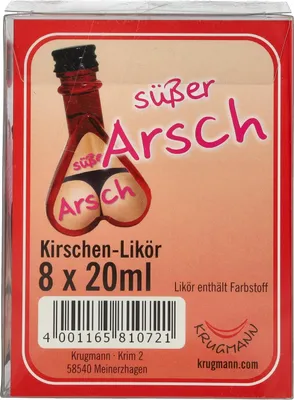 Image de Süßer Arsch Kirschen Likör 15% Vol. 8x0,02l PET