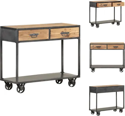 Obrázok produktu pre vidaXL Konzolový stolík 90x35x74 cm z masívneho starého dreva - Príručné stolíky