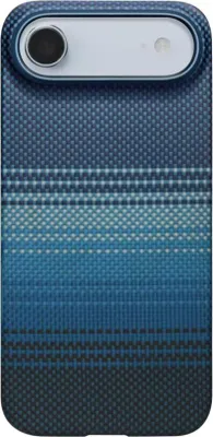 Image de Pitaka Ultra slim coque iPhone Air – Compatible avec MagSafe – Bouton de contrôle de la caméra résistant aux rayures – Fabriqué à partir de fibre d'aramide de qualité aérospatiale - Bleu