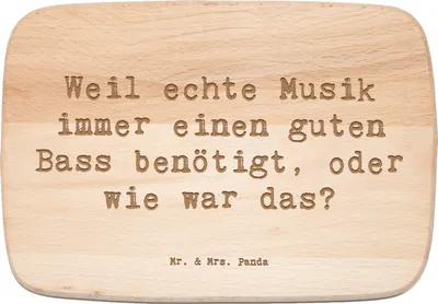 Produktbild von Mr. & Mrs. Panda Schneidebrett Holz Spruch Schlagzeug Basswunder - Transparent - Geschenk, Musikinstrumente, Lernen, Holzbrett, Musik, Band, Musiker, Frühstücksbrett