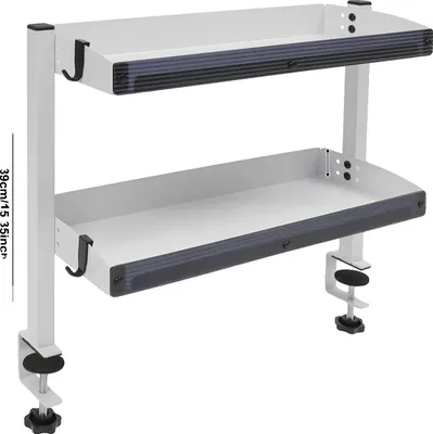 Produktbild von Schreibtischregal, verstellbares Design, platzsparende Lösung, WEISS