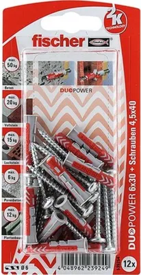 Produktbild von Dübel DUOPOWER 6X30 S PH K DE