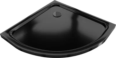 Immagine prodotto di Mexen Flat piatto doccia semicircolare slim 90 x 90 cm, nero, sifone nero - 41709090B