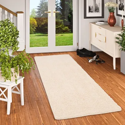 Produktbild von Luxus Läufer Hochflor Langflor Teppich Milano Creme, Größe:80x320 cm