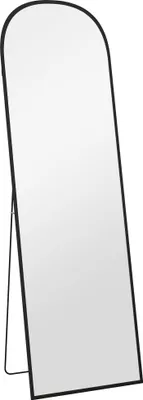 Produktbild von AIORBER Ganzkörperspiegel 161,5 x 50 cm Standspiegel mit Aluminiumrahmen Wandspiegel für Schlafzimmer Wohnzimmer Flur Schwarz