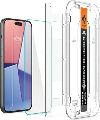 A screen protector and its application tool for a smartphone are displayed.