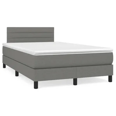Productafbeelding van vidaXL Boxspringbed met matras, donkergrijs, 120x200 cm, gestoffeerd