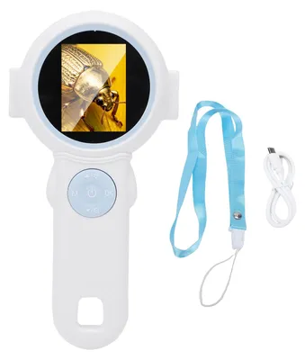 Immagine prodotto di Microscopio per bambini, schermo HD da 2,0 pollici, videocamera digitale portatile, ingrandimento 1000x, giocattolo educativo scientifico per bambine e bambini di