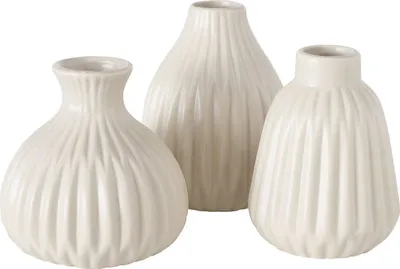 Produktbild von Vase Esko Set 3-teilig Keramik Weiß