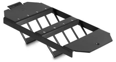 Produktbild von DeLOCK Keystone Halterung 8 Port für Bodentank, Metall, Schwarz