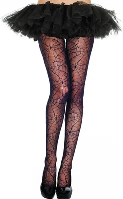 Produktbild von Netzstrumpfhose Spinnweben Schwarz – Kostüm Strumpfhose mit Spiderweb Design – 1 Stück – für Gothic Fans & Halloween Liebhaber – Fasching Karneval Cosplay Outfit